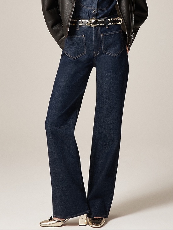J. Crew Denim - J. Crew Full Length Slim Wide Jean with Patch Pockets in Rinse Wash